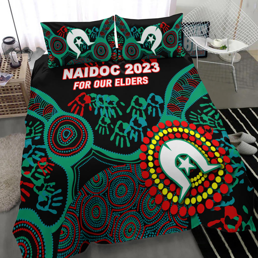 NAIDOC Week 2023 Aboriginal Art For Our Elders Bedding Set - - Vibe Hoodie Shop