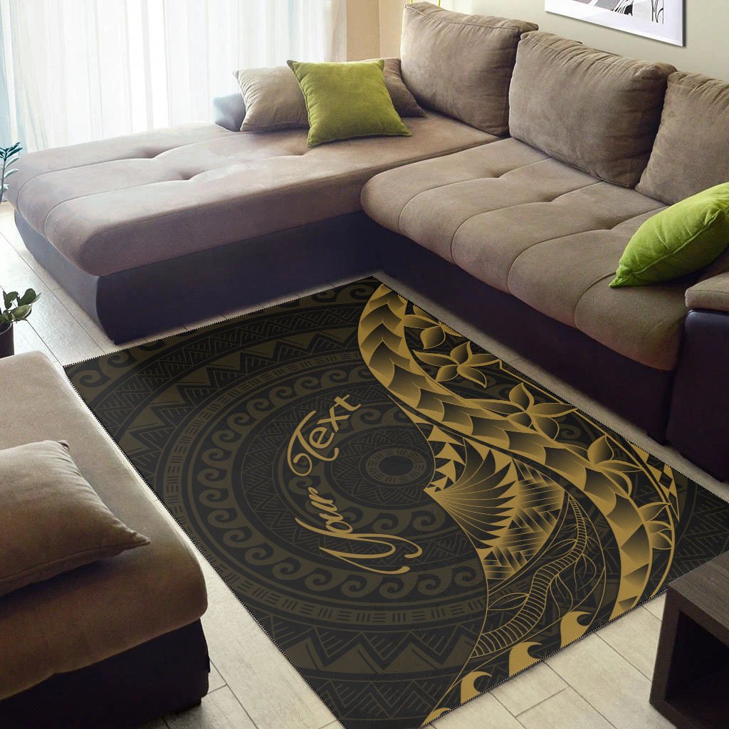 Samoa Area Rug - Custom Personalised Polynesian Pattern Style Gold Color - Vibe Hoodie Shop