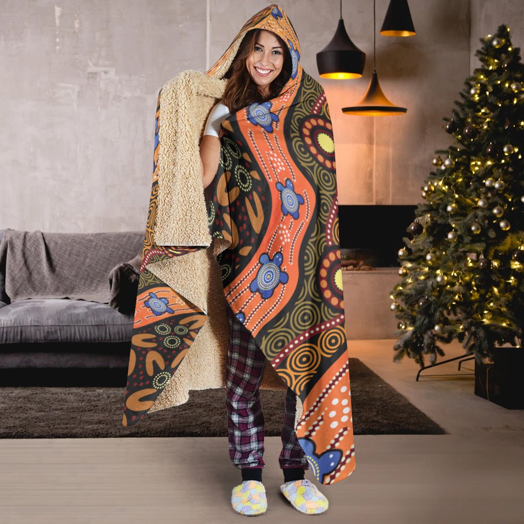 hoodie-blanket-aboriginal-dot-unique-style-turtle