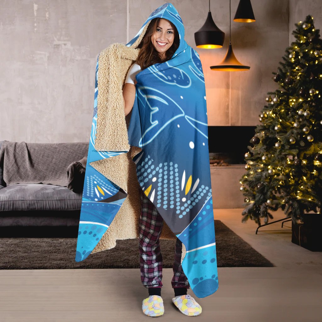 hoodie-blanket-aboriginal-view-sea-with-fish-and-boat