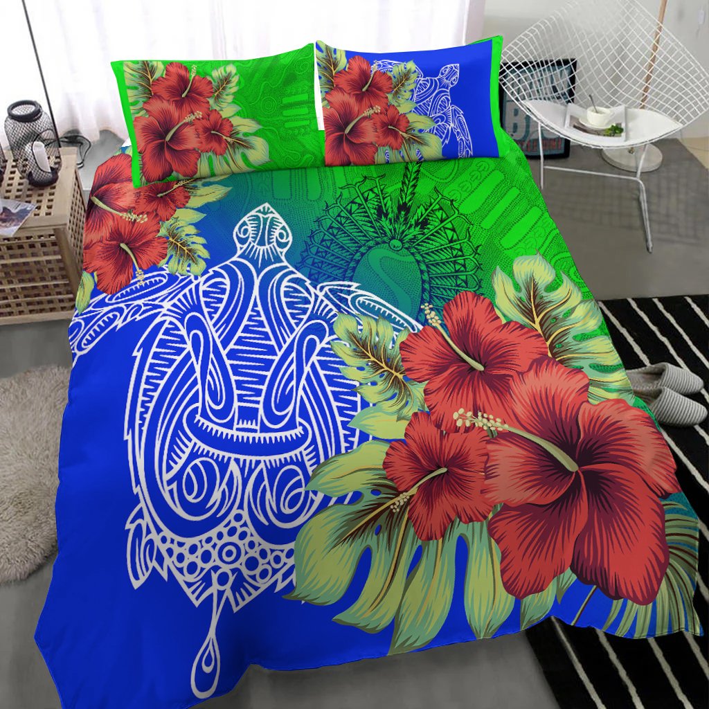 Torres Strait Islanders Bedding Set - Ocean Hibiscus - Vibe Hoodie Shop