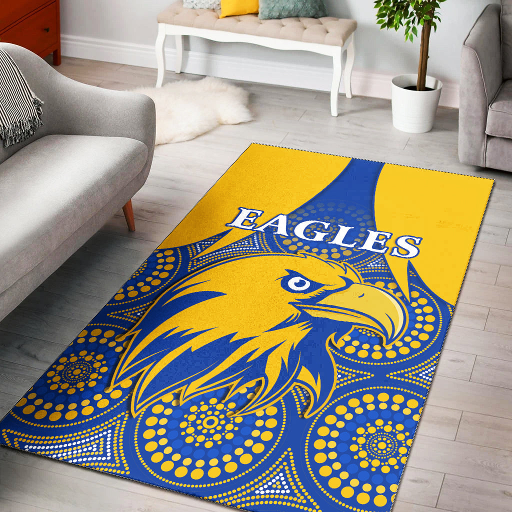 Eagles Indigenous Area Rug West Coast 2021 Version Gold - Vibe Hoodie Shop