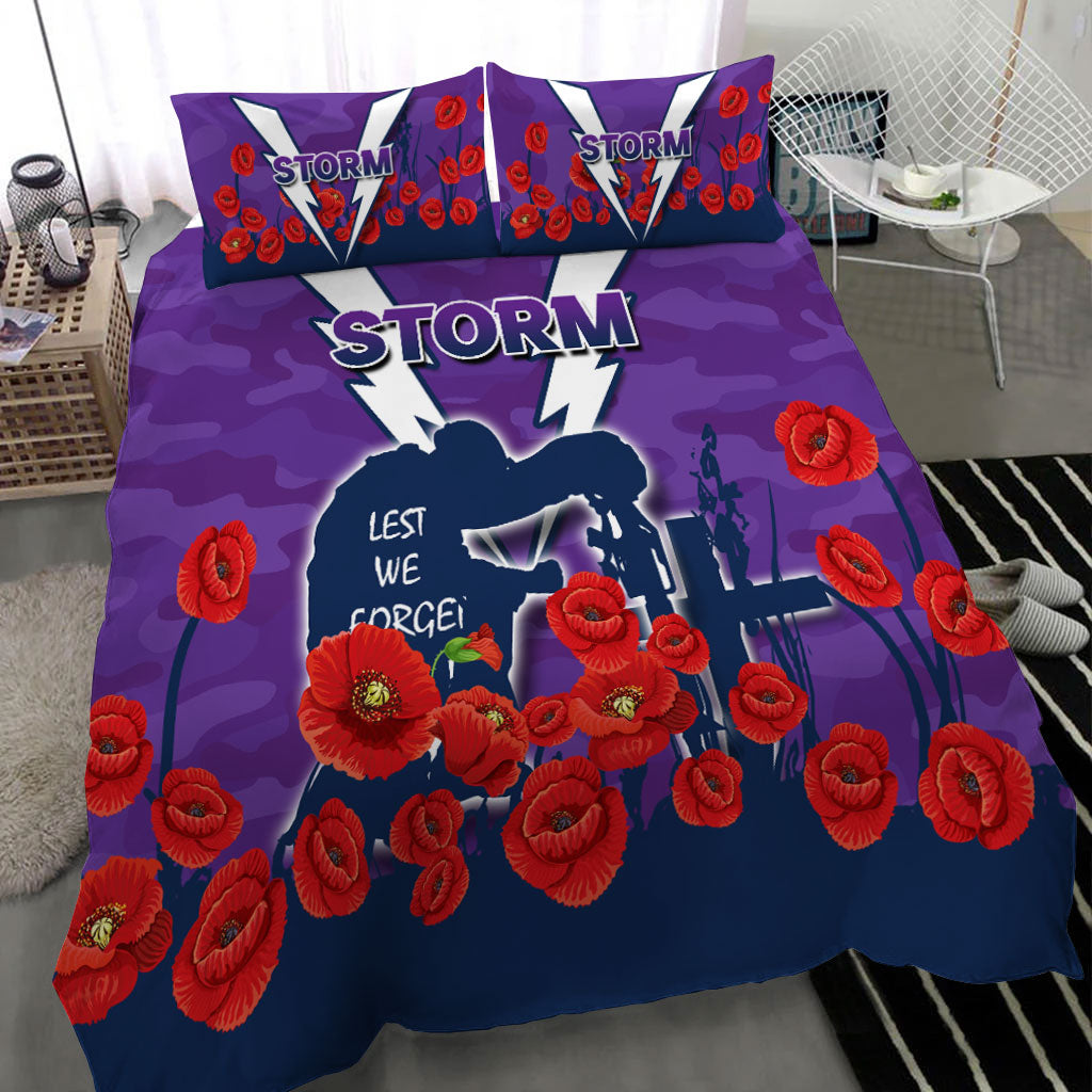 Melbourne Storm ANZAC Day Camo Bedding Set - - Vibe Hoodie Shop