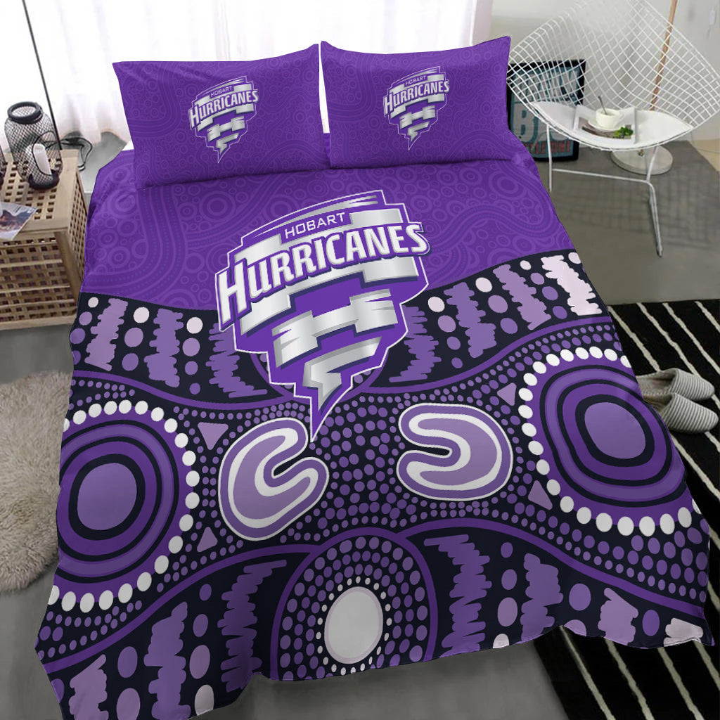 Hobart Hurricanes Bedding Set - Aboriginal Style Of Dot - - Vibe Hoodie Shop