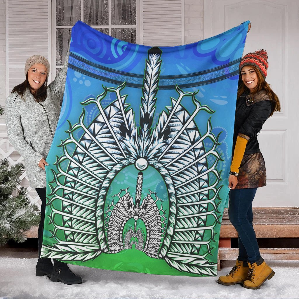 Blanket - Turtle Background With Dhari Mask - Vibe Hoodie Shop