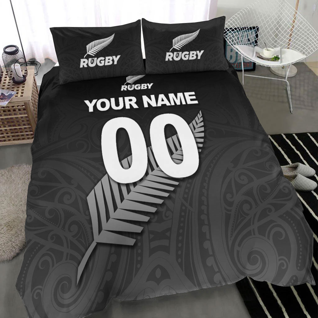 (Custom Personalised) New Zealand Rugby Bedding Set - Maori Tribal - - Vibe Hoodie Shop