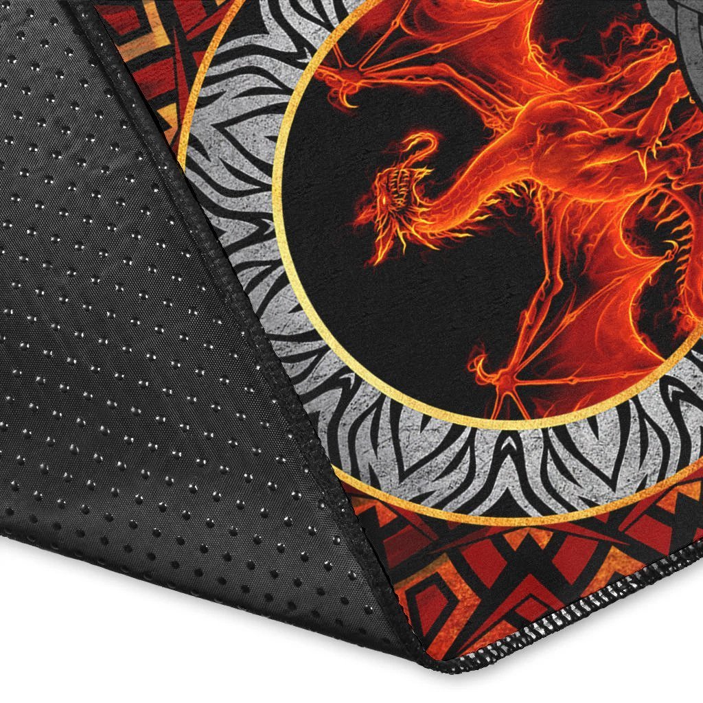 Celtic Dragon Area Rug - Fire Dragon - Vibe Hoodie Shop