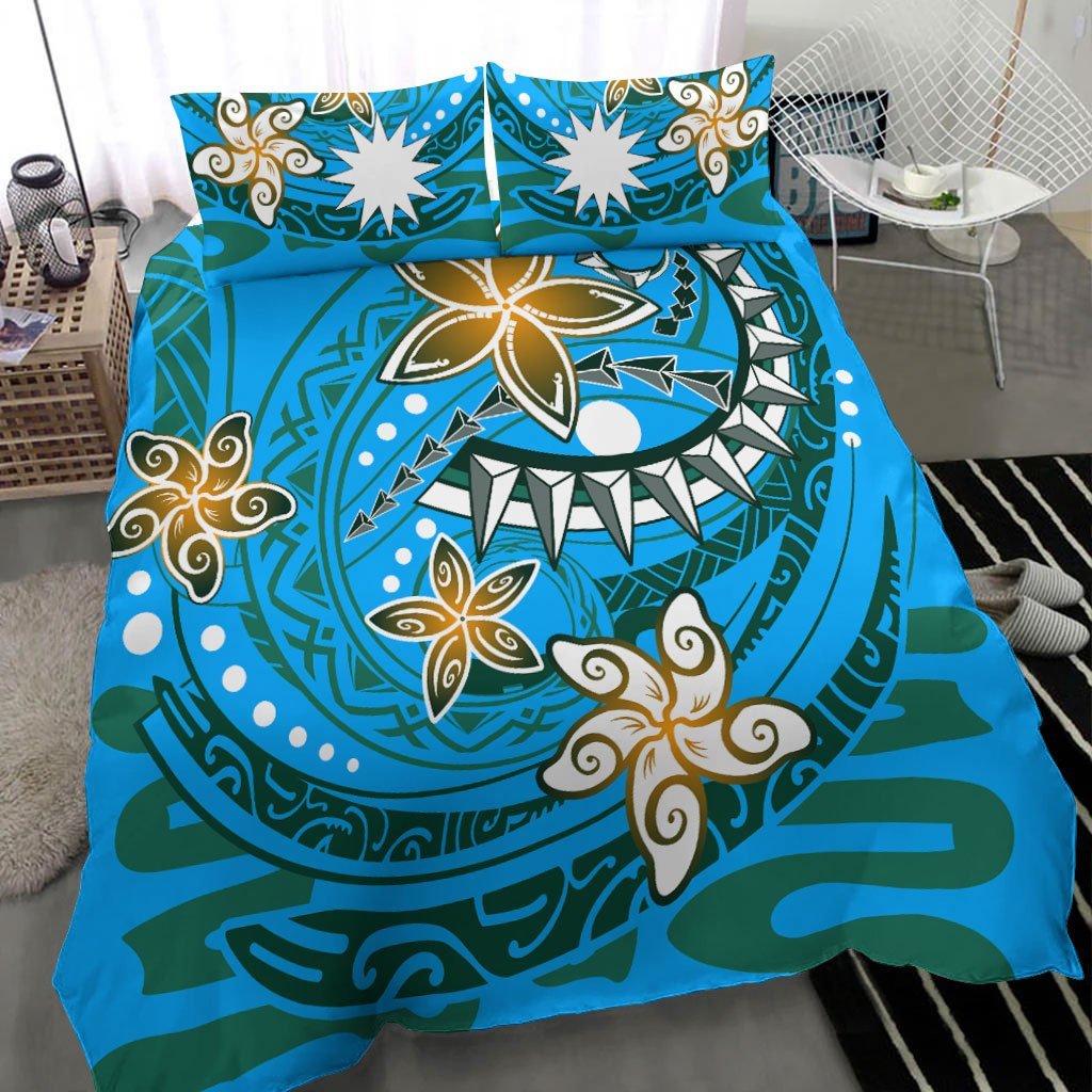 Nauru Bedding Set - Spring Style Blue Color - Vibe Hoodie Shop