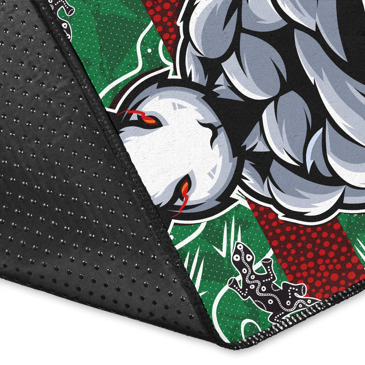 Rabbitohs Rugby Area Rug - Custom Indigenous Super Rabbitohs Area Rug RLT13 - Vibe Hoodie Shop