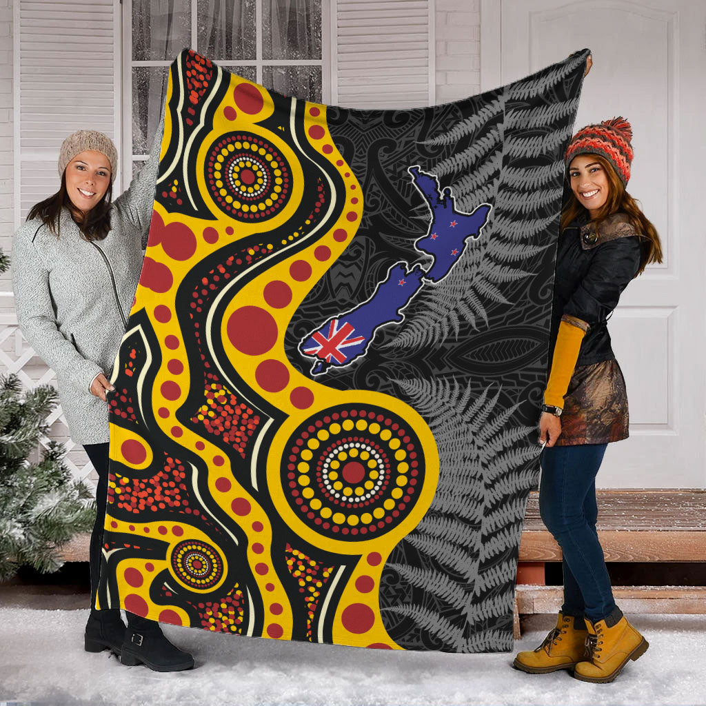 New Zealand Maori Combine Australia Aboriginal Blanket - - Vibe Hoodie Shop