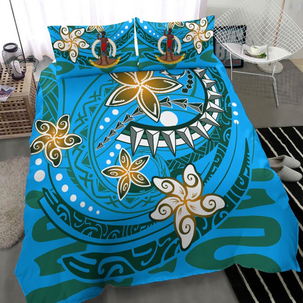 Vanuatu Bedding Set - Spring Style Blue Color - Vibe Hoodie Shop