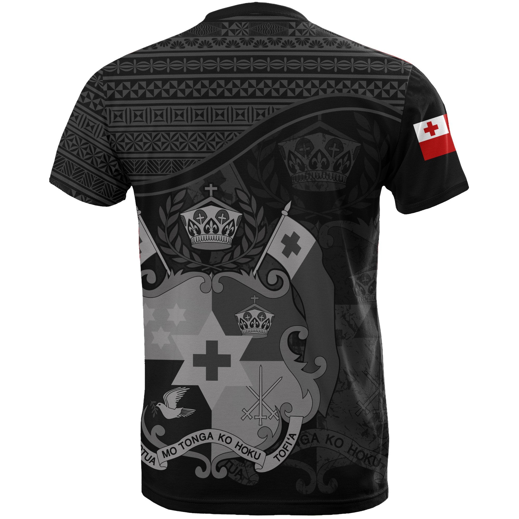 Tonga Black Coat Of Arms T shirt - Vibe Hoodie Shop