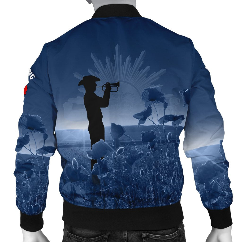 Australia Navy ANZAC Men's Bomber Jacket - Remembering Our Heroes - Vibe Hoodie Shop