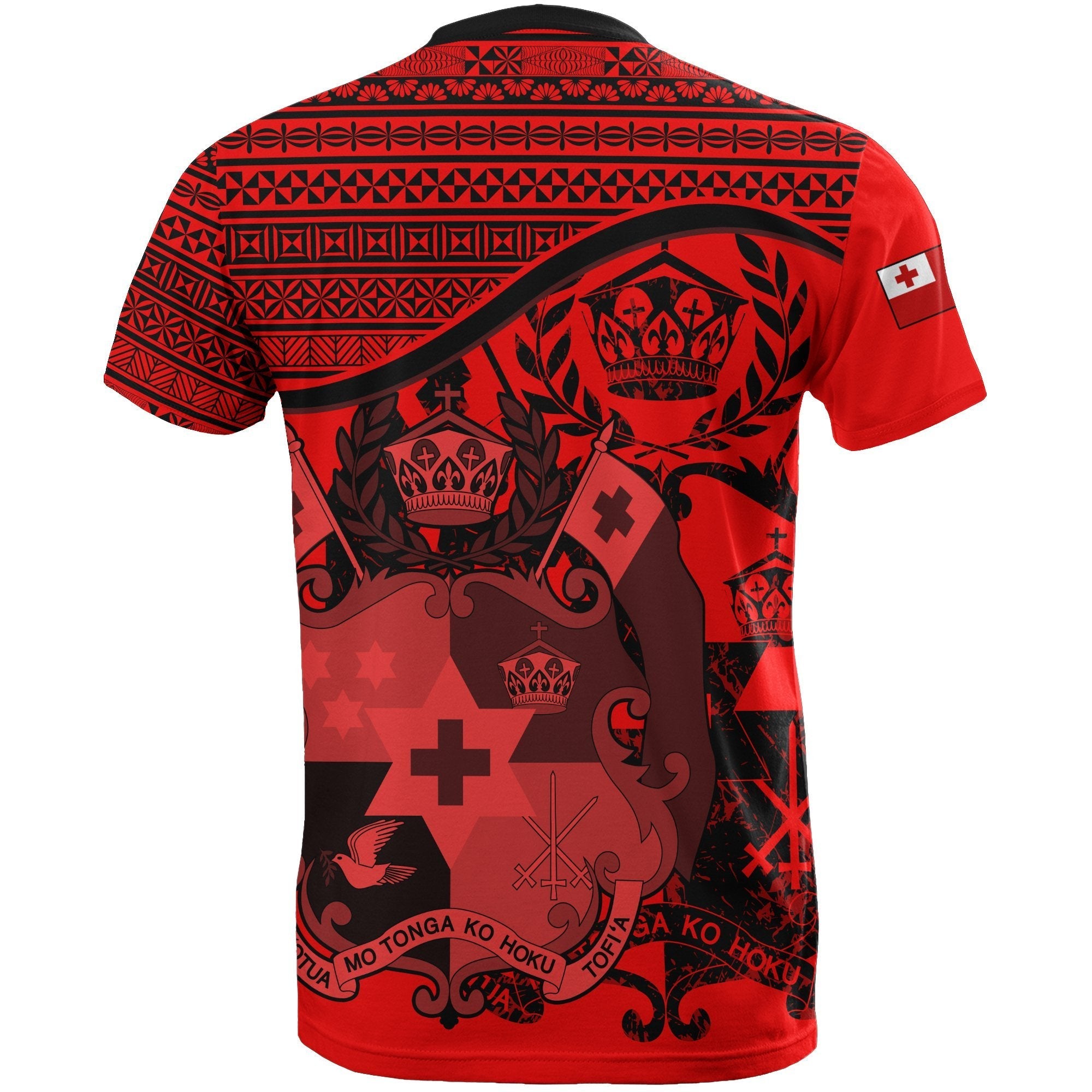 Tonga Red Coat Of Arms T shirt - Vibe Hoodie Shop