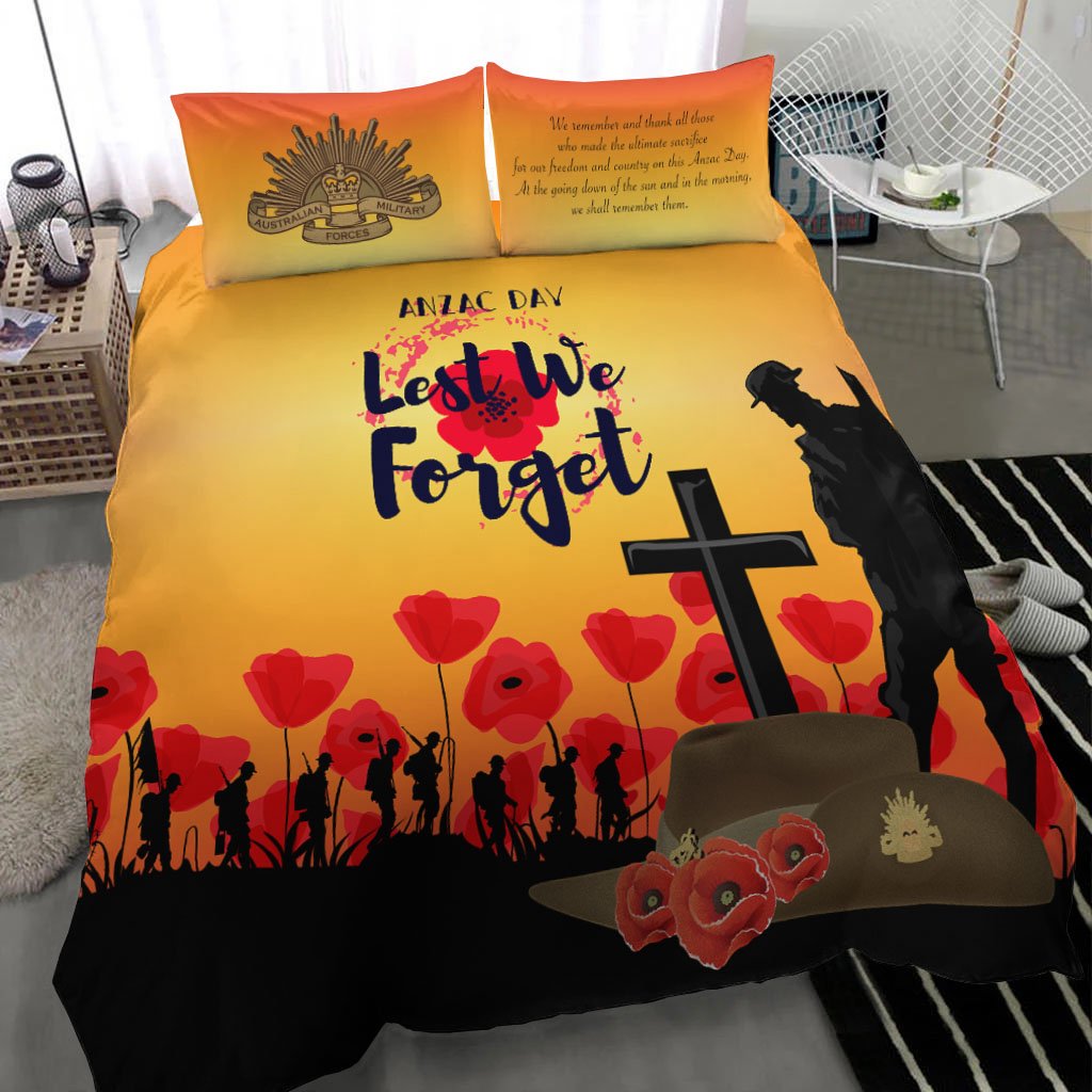 ANZAC Day Bedding Set - Lest We Forget - Vibe Hoodie Shop