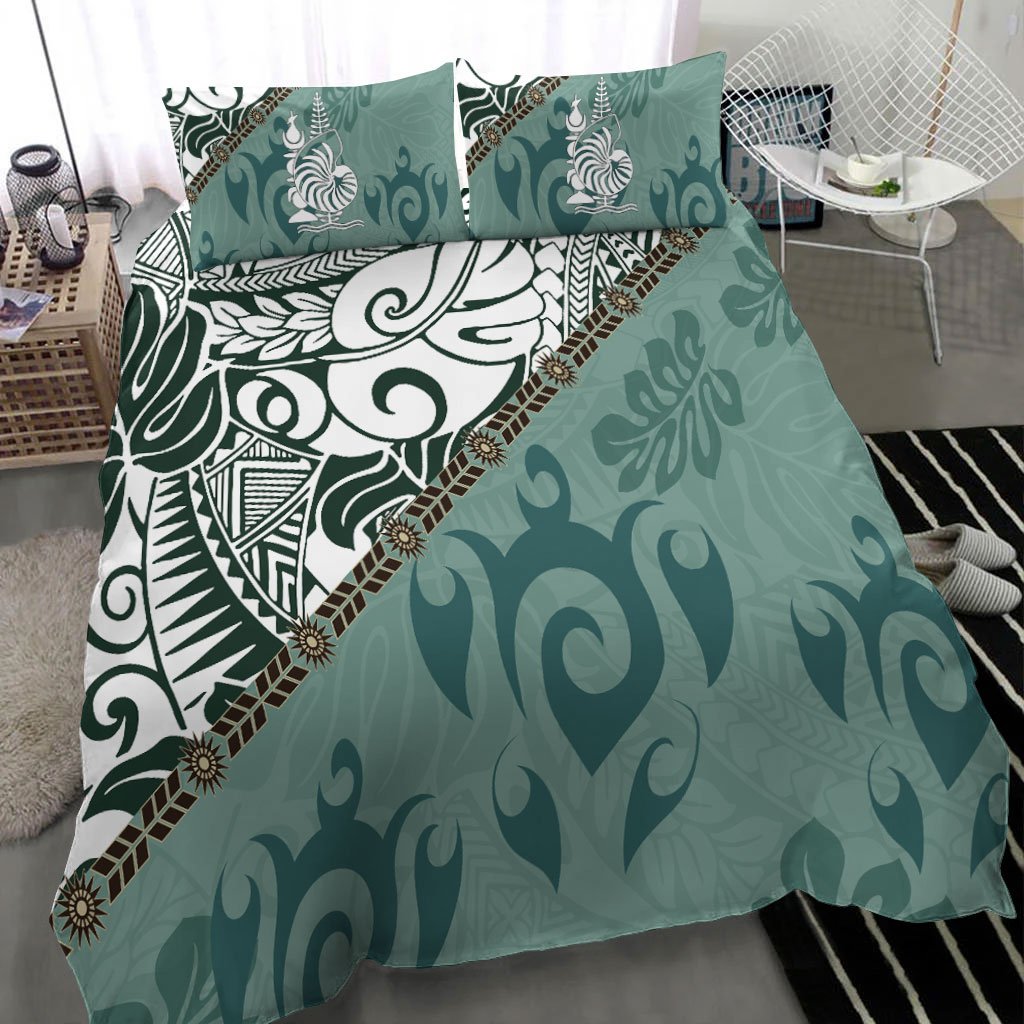 New Caledonia Bedding Set - Leaves And Turtles - Vibe Hoodie Shop