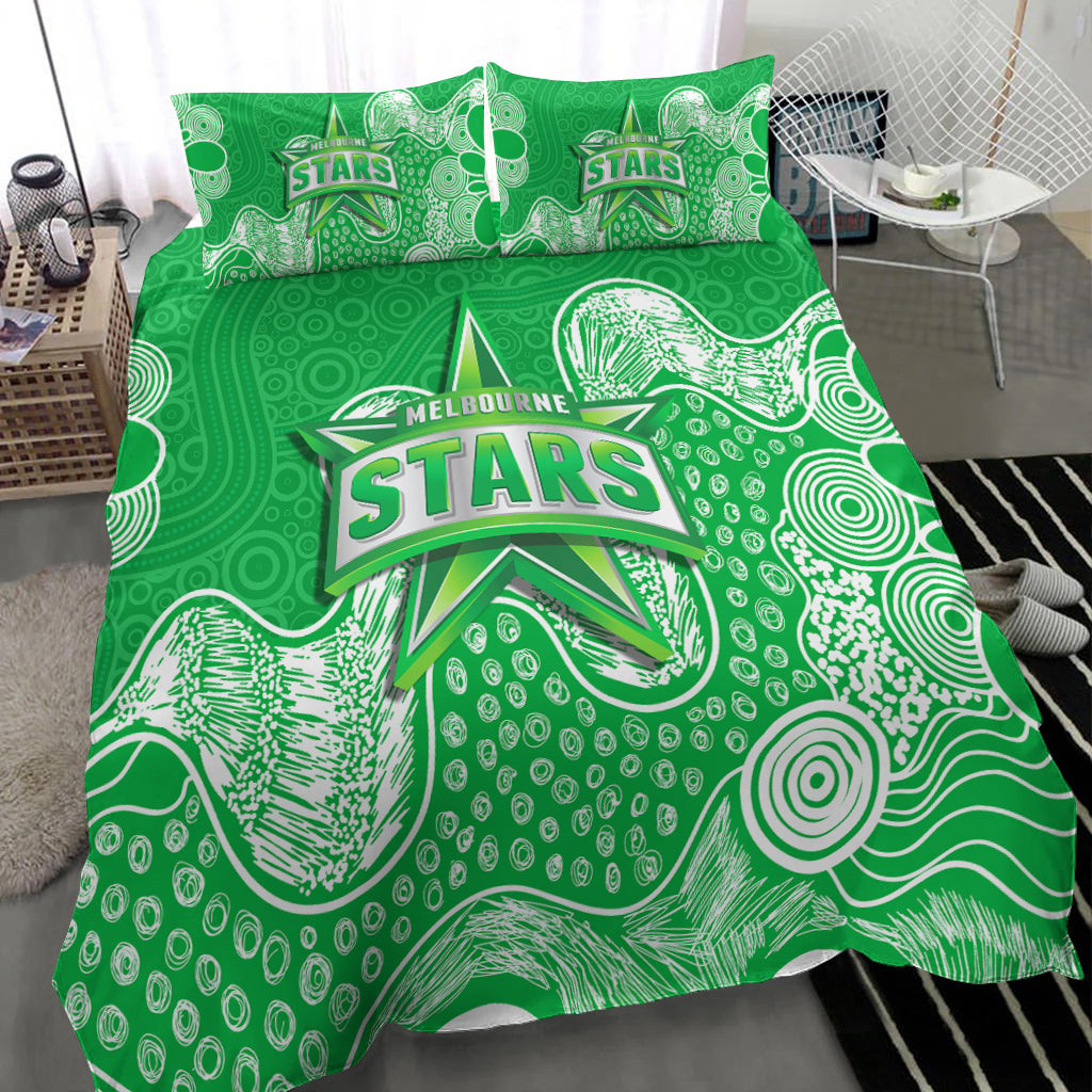 Melbourne Stars Bedding Set - Aboriginal Style Of Dot - - Vibe Hoodie Shop