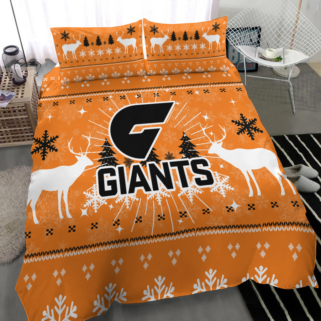 GWS Giants Bedding Set - Christmas Ugly Style - - Vibe Hoodie Shop