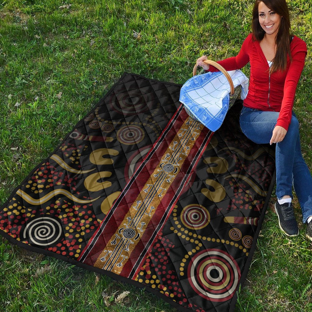 Quilt - Aboriginal Dot Panting Art Stripe Lines - Vibe Hoodie Shop