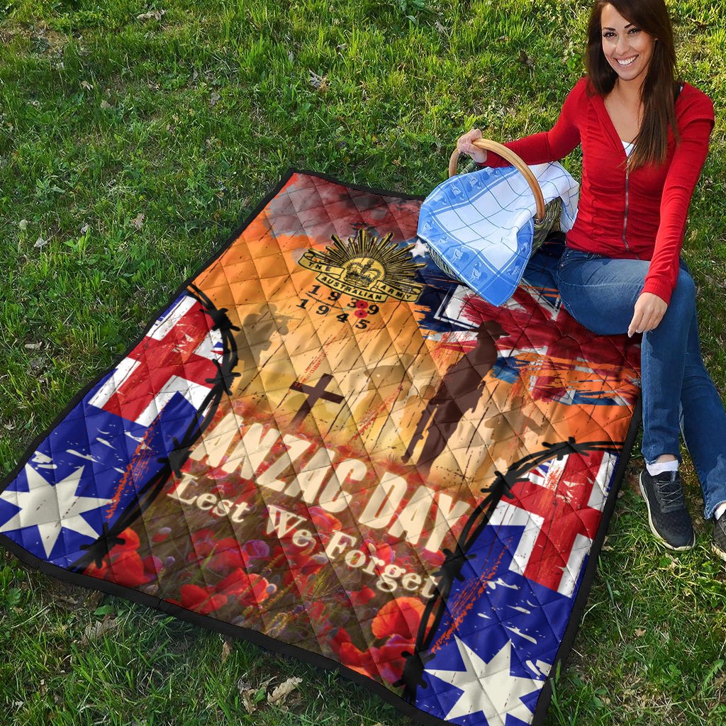 Australia ANZAC Day 2021 Premium Quilt - ANZAC Day Commemoration 1939 - 1945 - Vibe Hoodie Shop