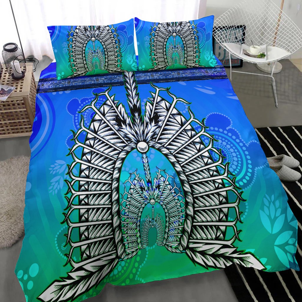 Bedding Set - Turtle Background With Dhari Mask - Vibe Hoodie Shop