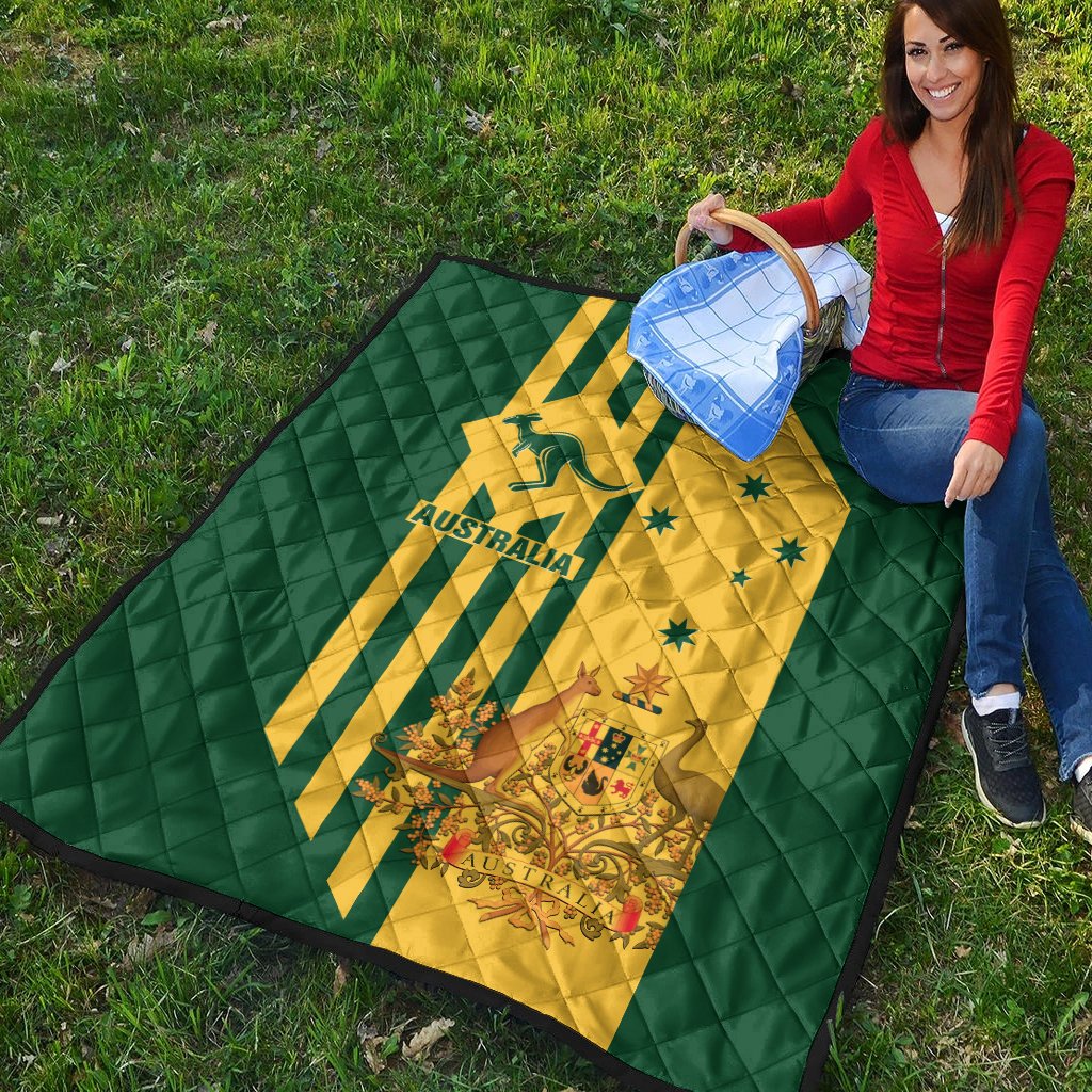 Premium Quilts - Australia Kangaroo Sign National Color - Vibe Hoodie Shop