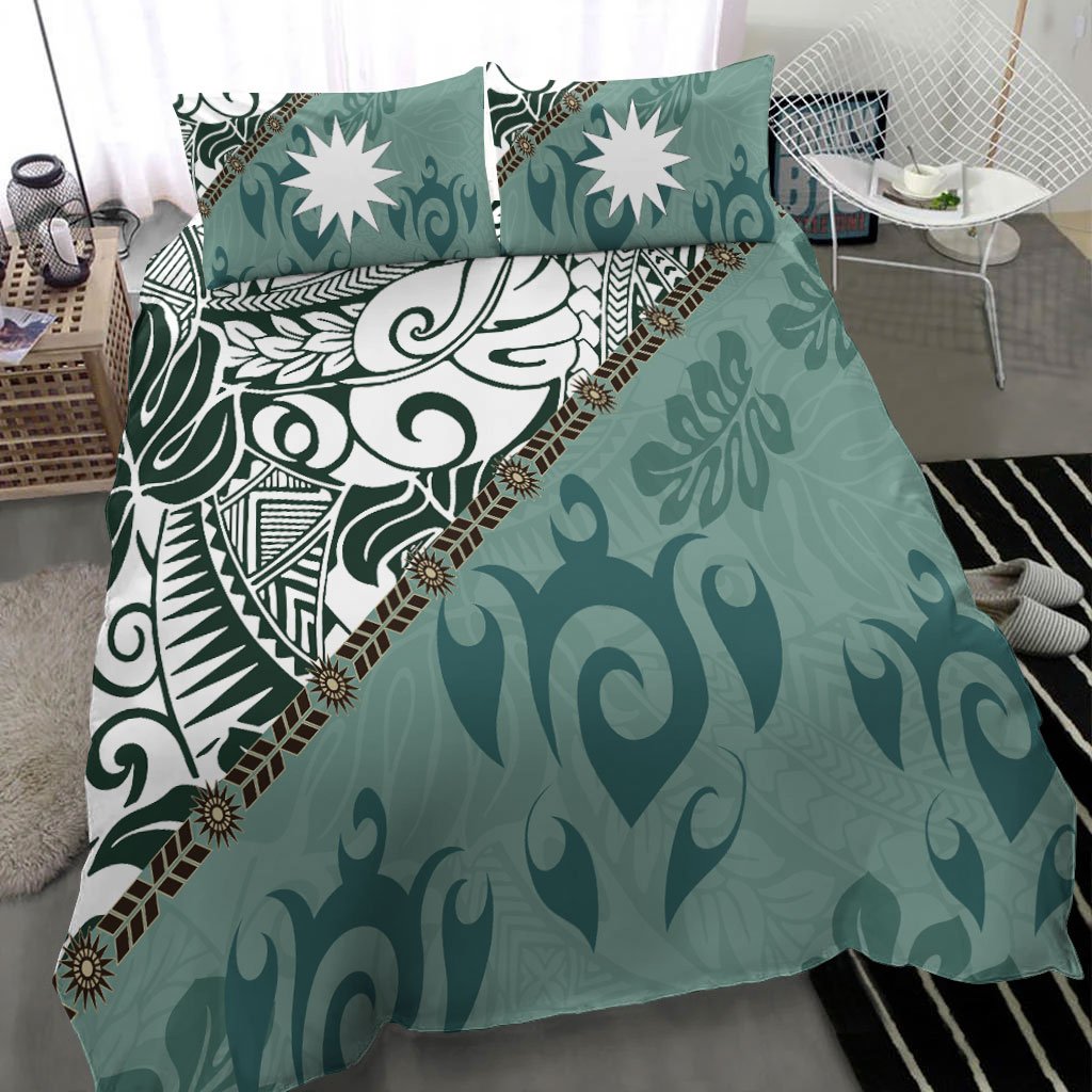 Nauru Bedding Set - Leaves And Turtles - Vibe Hoodie Shop