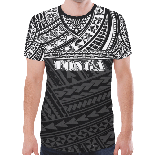 Tonga All Over Print T shirt - Black Version - Vibe Hoodie Shop