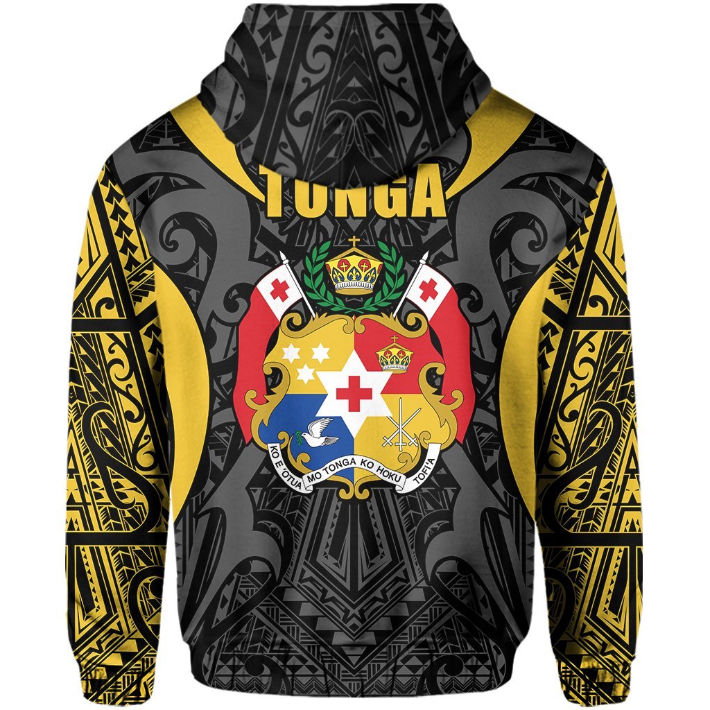 Tonga Hoodie - Kingdom Of Tonga Pullover Black Gold - Vibe Hoodie Shop