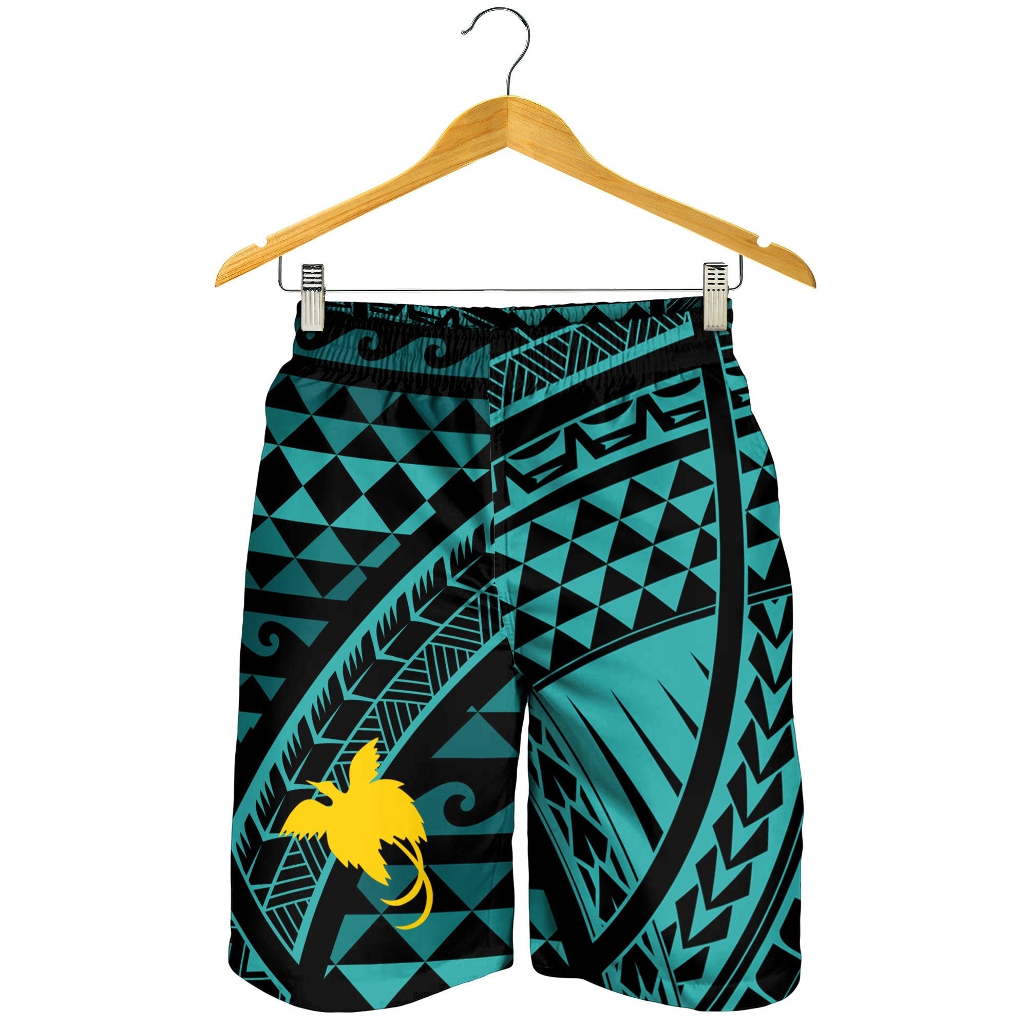 Papua New Guinea Men's Shorts - Tribal Seamless Pattern - Vibe Hoodie Shop