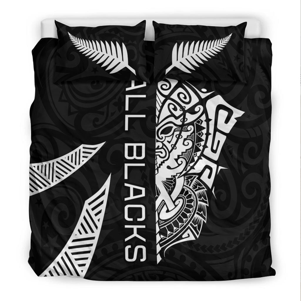 New Zealand Rugby Bedding Set Haka All Black mix Ta Moko - Vibe Hoodie Shop
