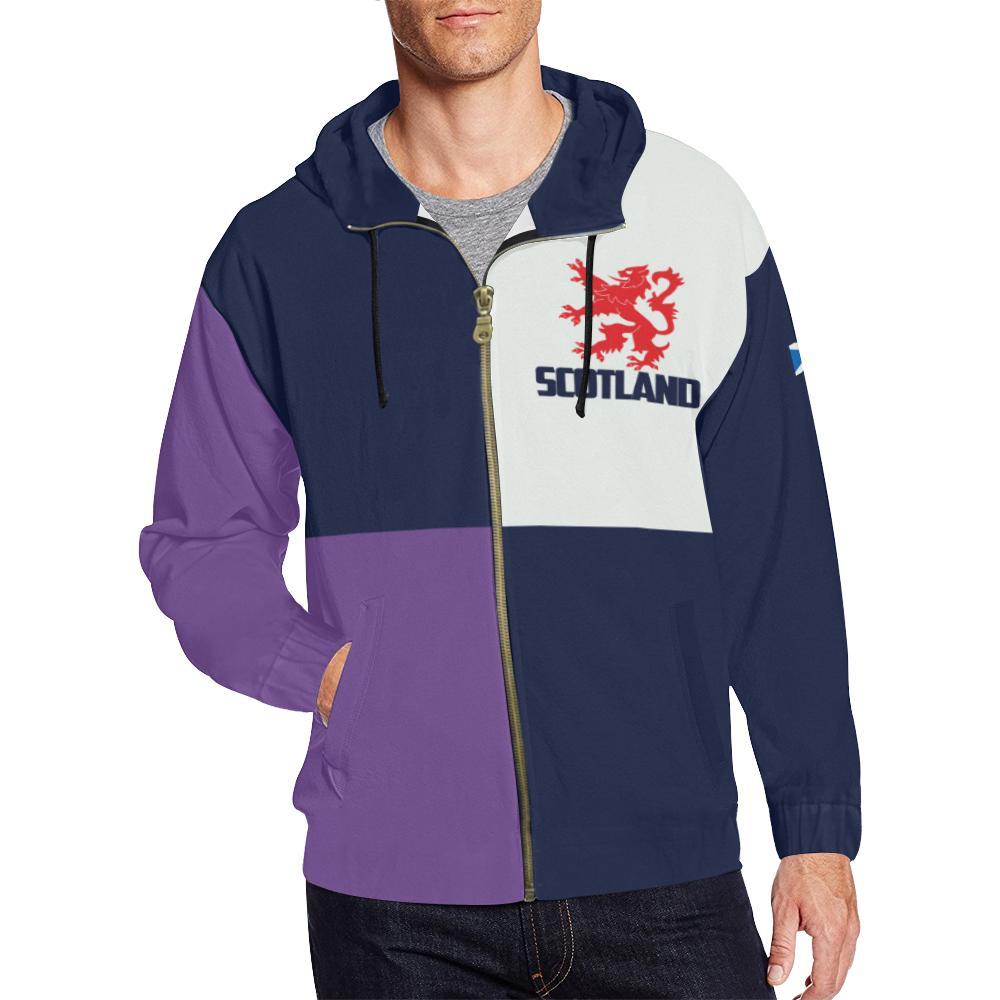 Scotland Lion Hoodie Flag Zip - Up - Vibe Hoodie Shop