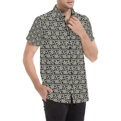 Tapa Flat All Over Print Short Sleeve Shirt - Vibe Hoodie Shop