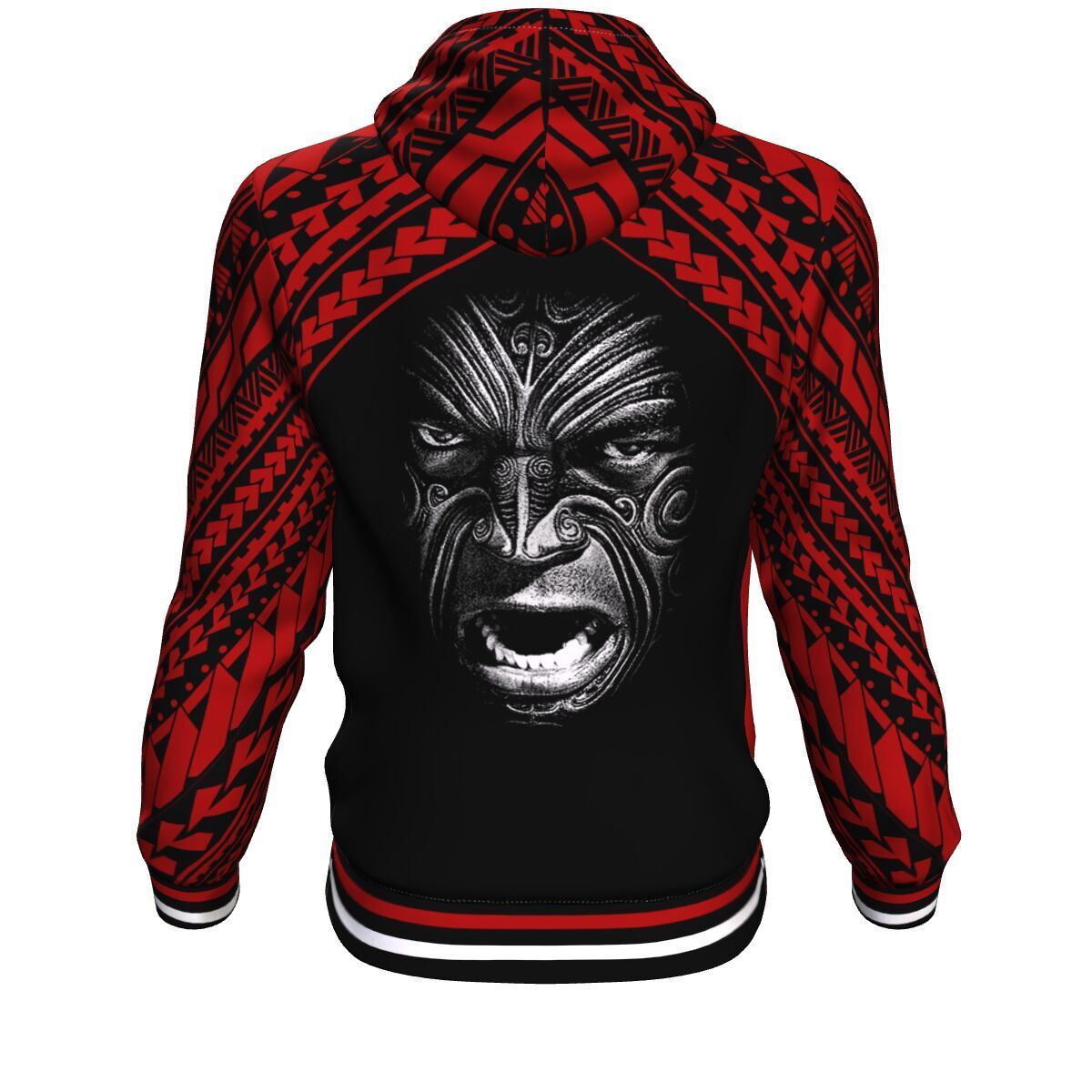 Rugby Haka Face New Zealand Hoodie - Vibe Hoodie Shop