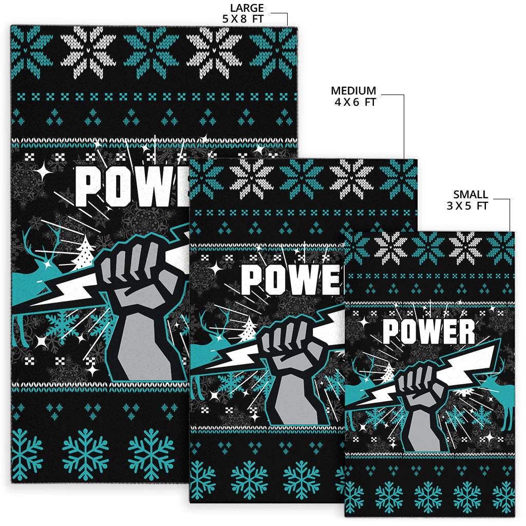 Port Adelaide Area Rug - Christmas Ugly Style - - Vibe Hoodie Shop