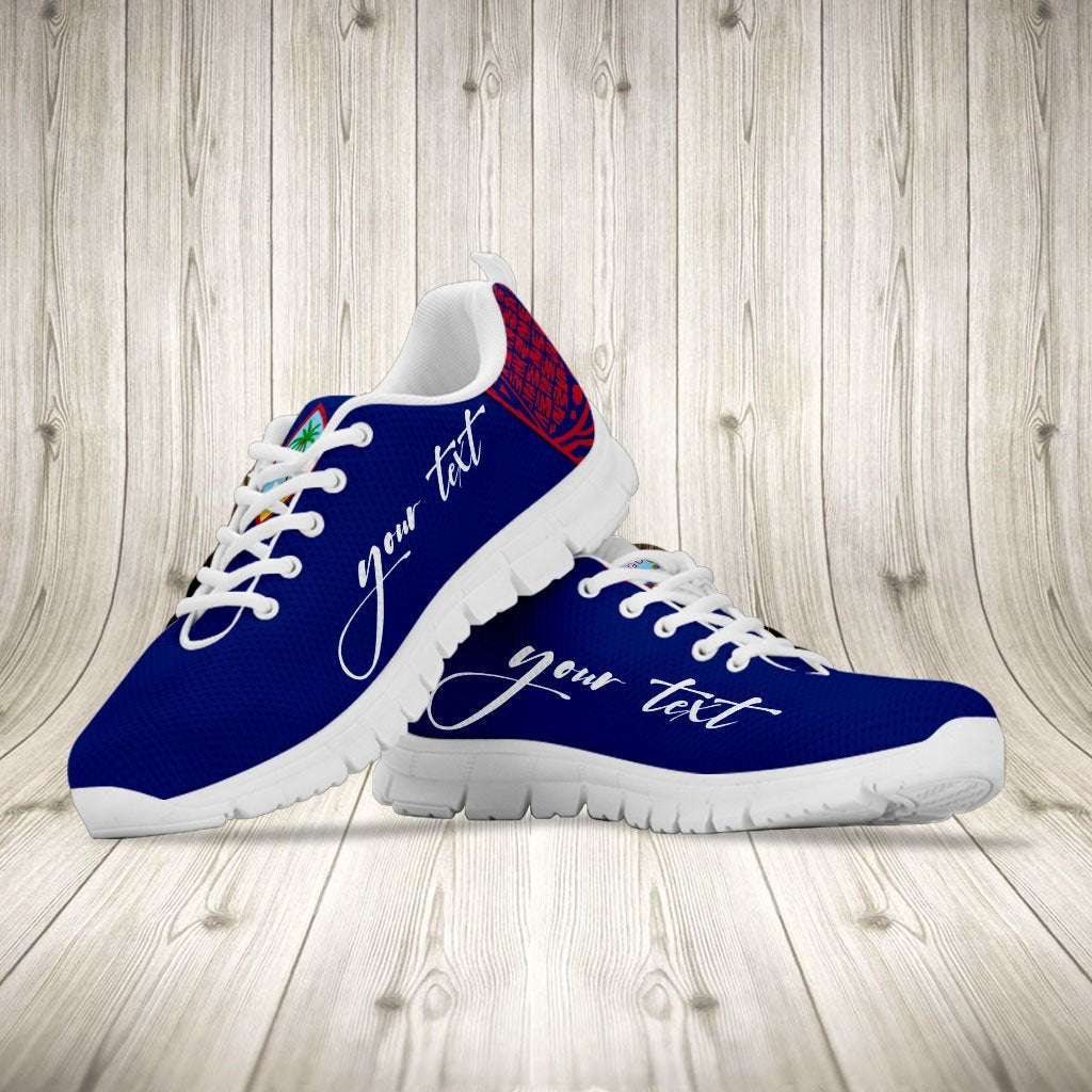 (Custom) Guam Sneakers Polynesian Flag Personal Signature - Vibe Hoodie Shop