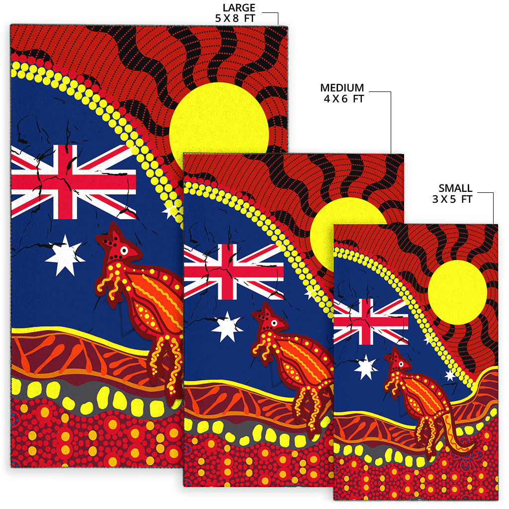 Australia Day Indigenous Art Area Rug - - Vibe Hoodie Shop