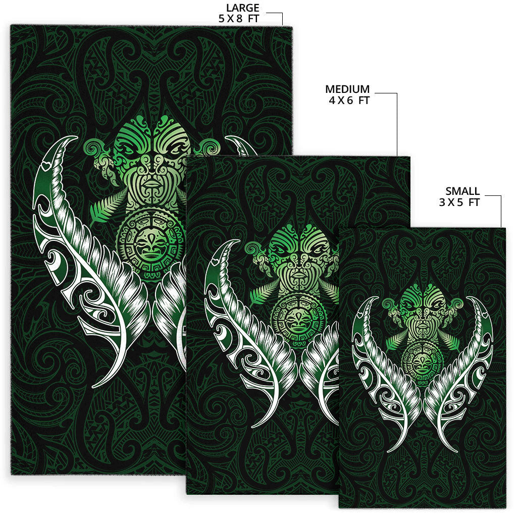 New Zealand Silver Fern Area Rug Green - - Vibe Hoodie Shop