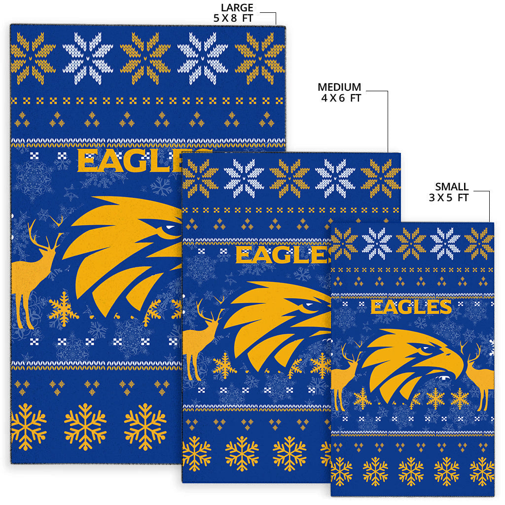 West Coast Eagles Club Area Rug - Christmas Ugly Style - - Vibe Hoodie Shop