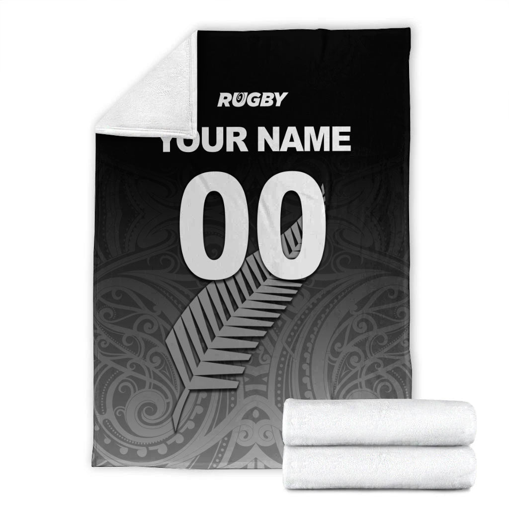 (Custom Personalised) New Zealand Rugby Blanket - Maori Tribal - - Vibe Hoodie Shop