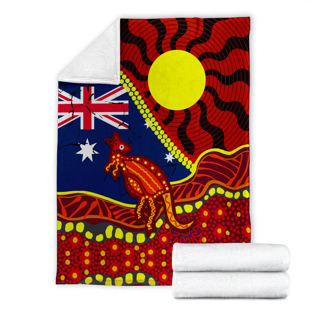 Australia Day Indigenous Art Blanket - - Vibe Hoodie Shop