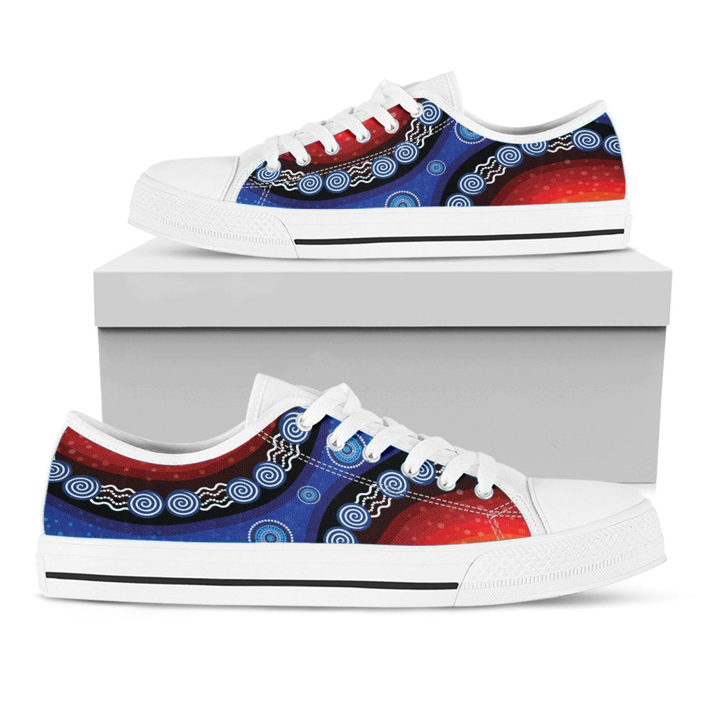 Low Top - Aboriginal Color Dot Painting - Vibe Hoodie Shop
