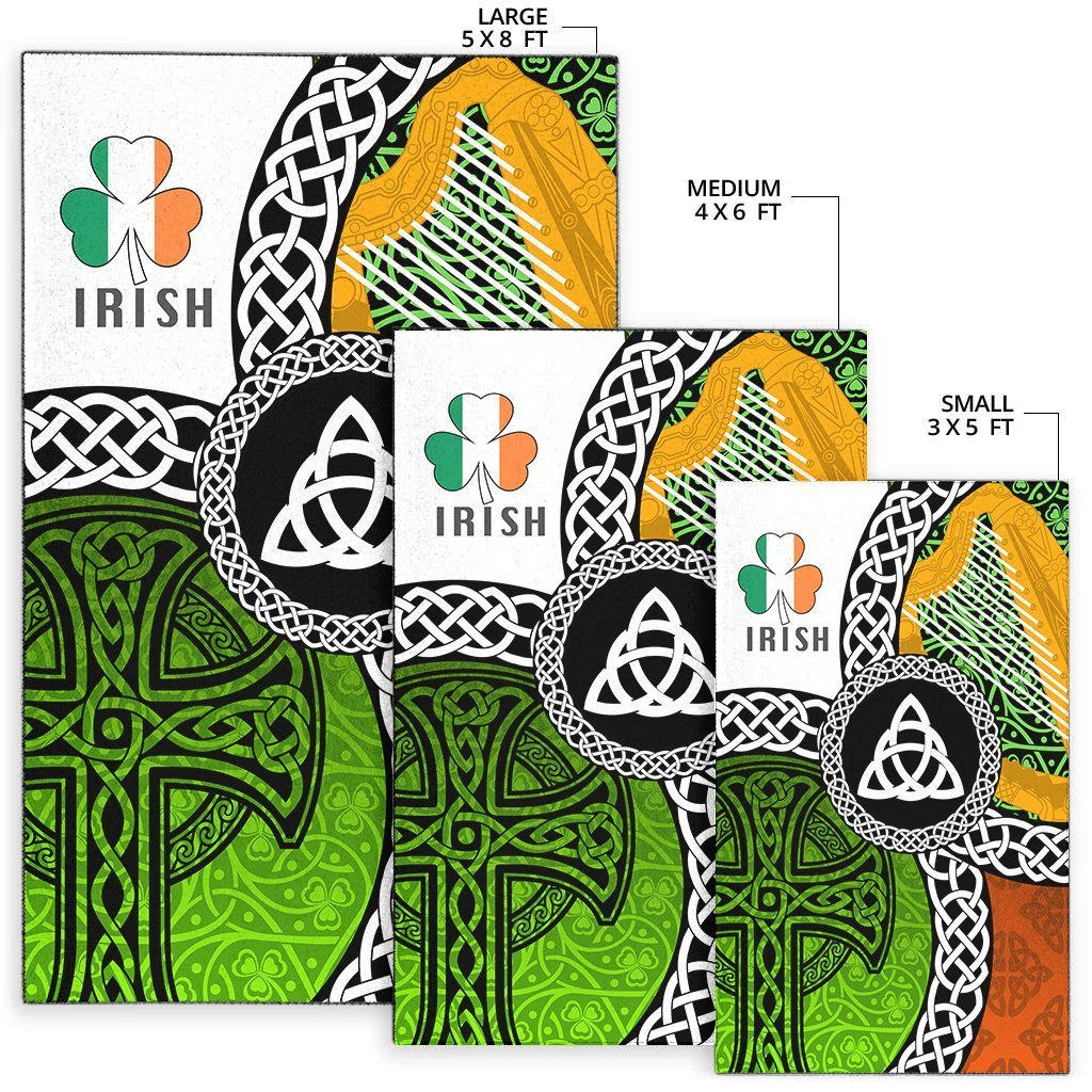 Ireland Legend Area Rug - Ireland With Circle Celtics Knot - Vibe Hoodie Shop