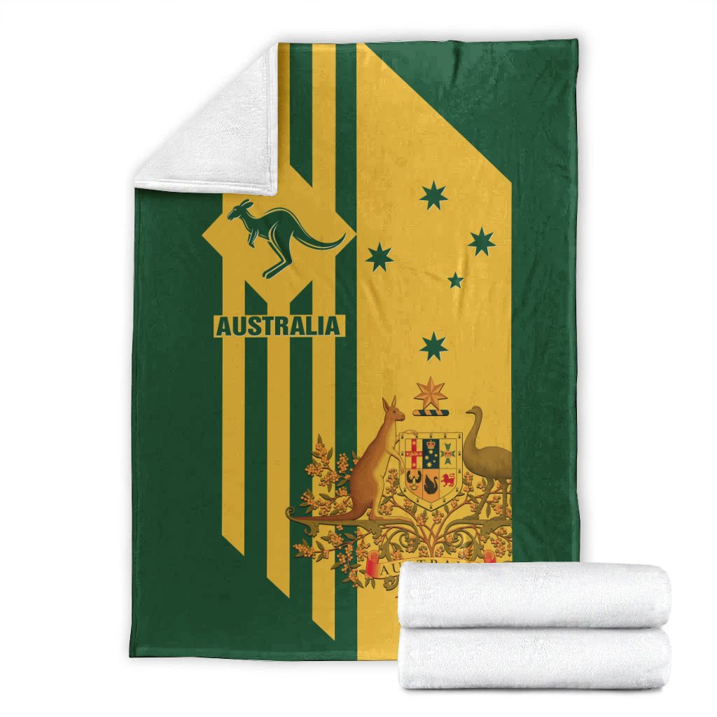 Premium Blanket - Australia Kangaroo Sign National Color - Vibe Hoodie Shop