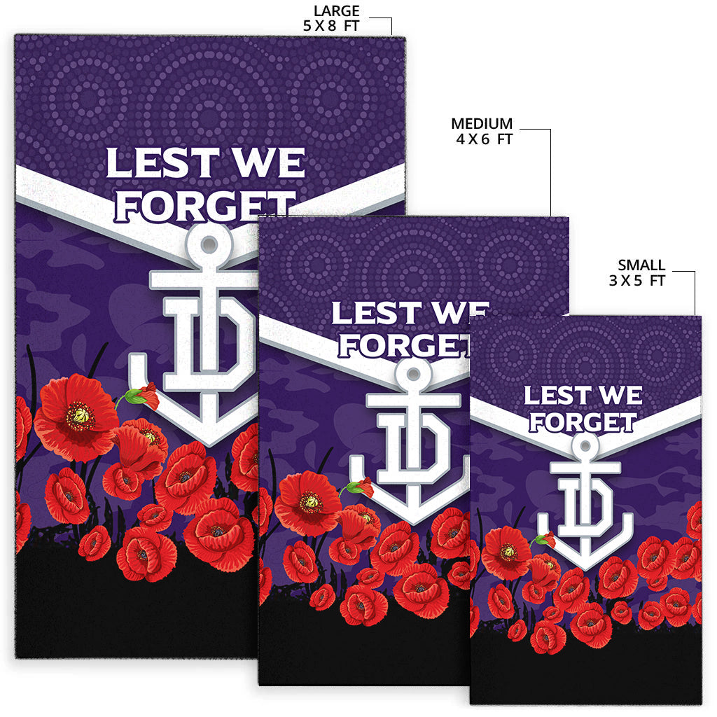 Dockers ANZAC Day Area Rug - Indigenous Art - - Vibe Hoodie Shop