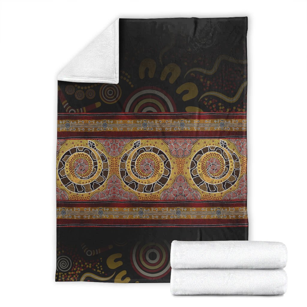 Aboriginal Blanket - Snake Dot Panting Art - Vibe Hoodie Shop
