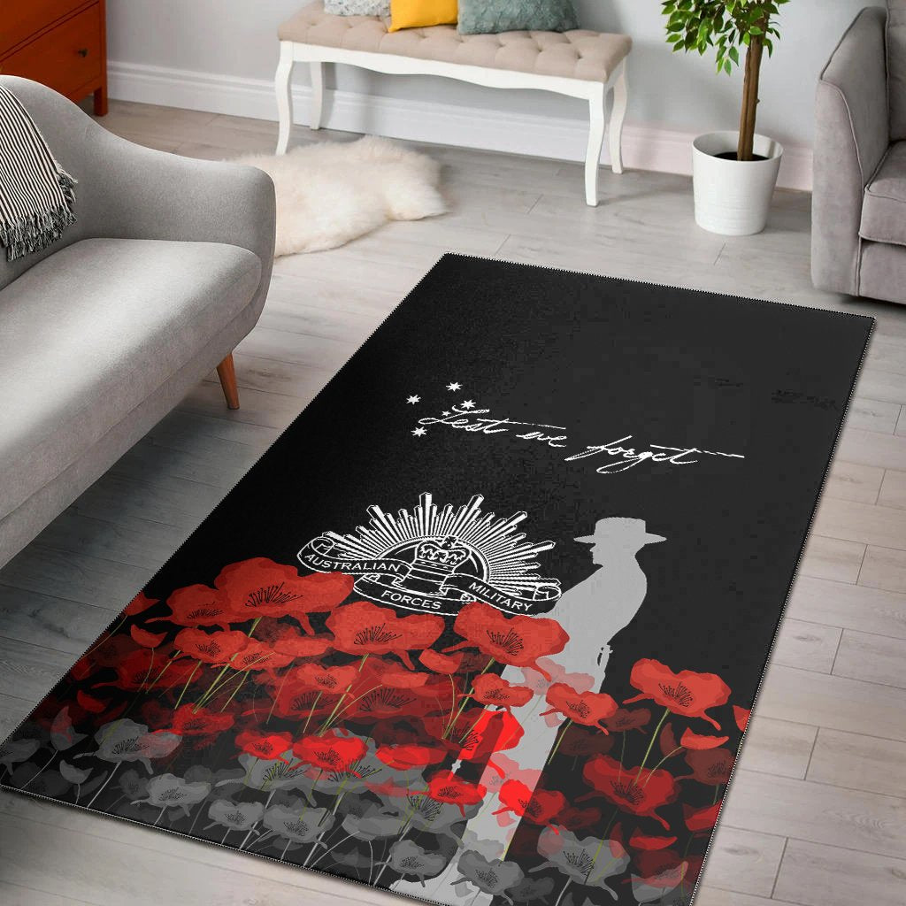 ANZAC Day Area Rug - Remember Them - Vibe Hoodie Shop