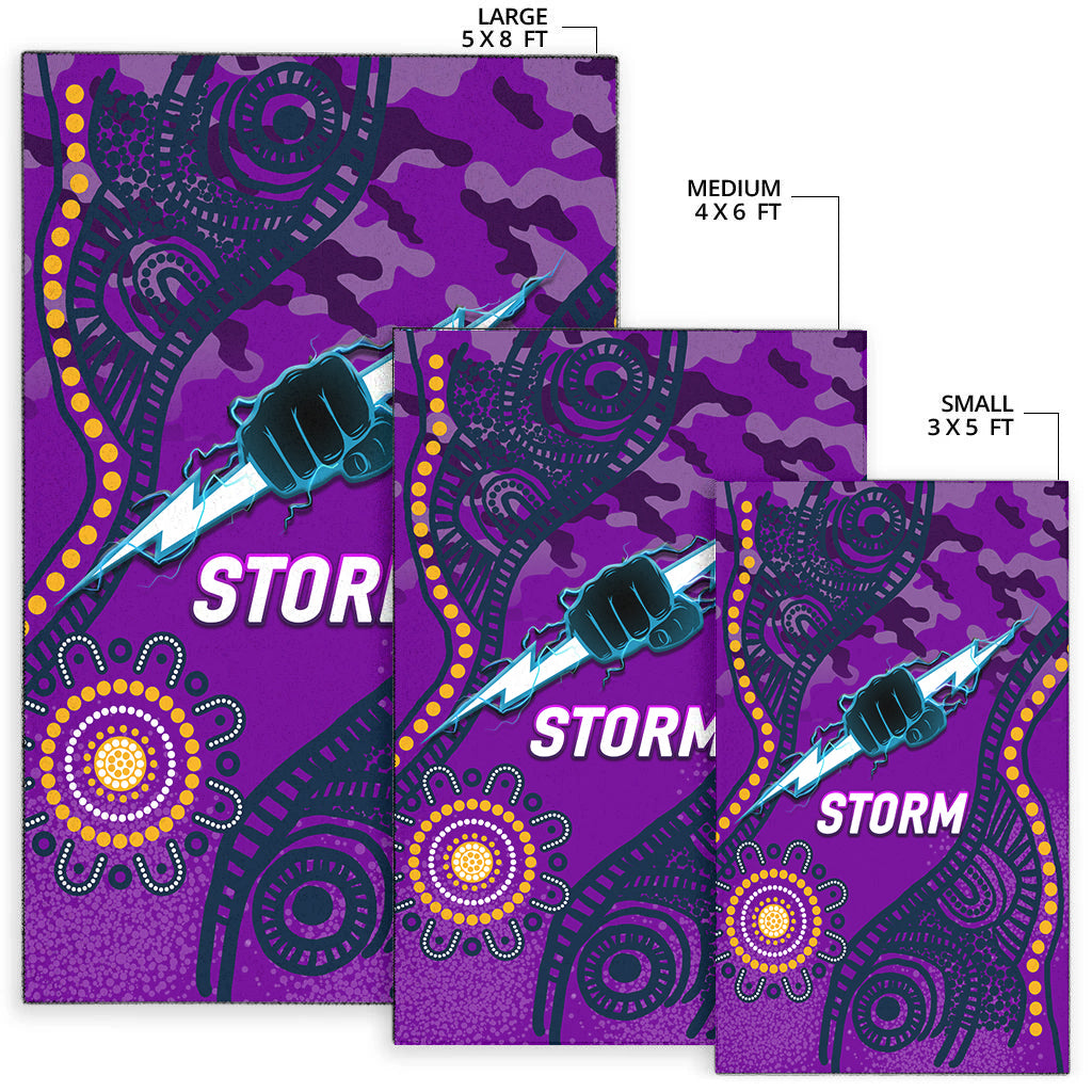 Storm Rugby ANZAC Day Camouflage Indigenous Art Area Rug - - Vibe Hoodie Shop