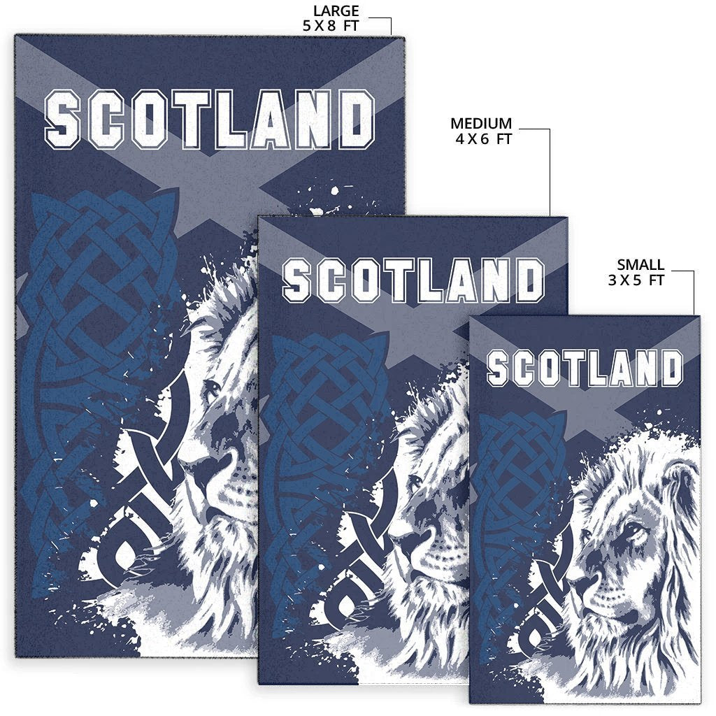 Scotland Celtic Area Rug - Cross Celt Lion - Vibe Hoodie Shop