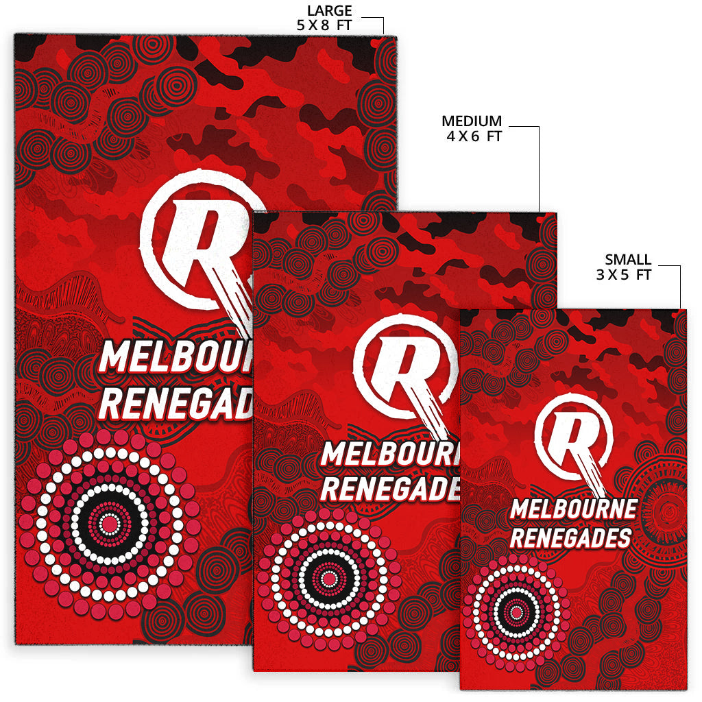 Melbourne Renegades ANZAC Day Aboriginal Area Rug - - Vibe Hoodie Shop